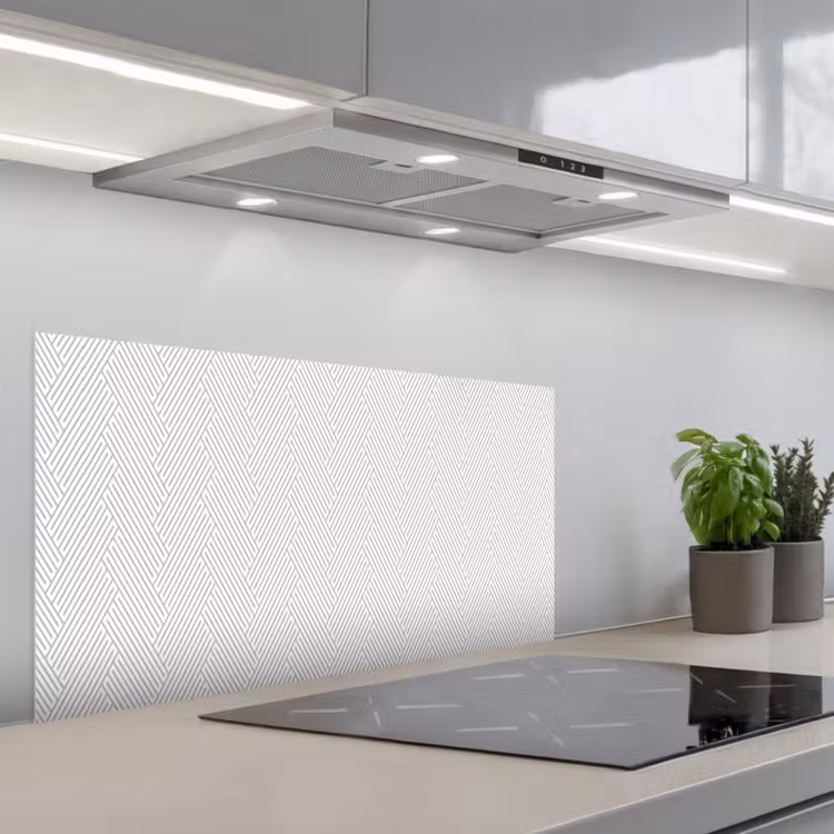 Grafisch - Patroon - Modern keuken achterwand spatscherm middel 899 -3d_schuin