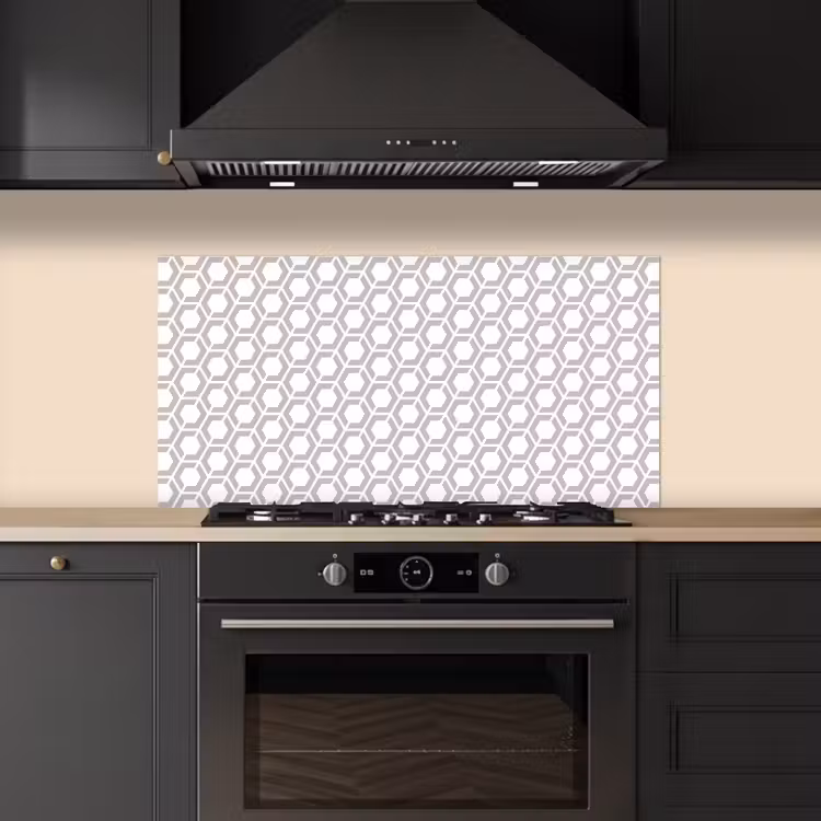 Grafisch - Patroon - Modern - Hexagon keuken achterwand spatscherm middel 899 -sfeer1
