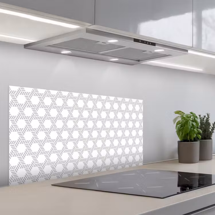 Grafisch - Patroon - Modern -  Opvallend - Begrensd keuken achterwand spatscherm middel 899 -3d_schuin