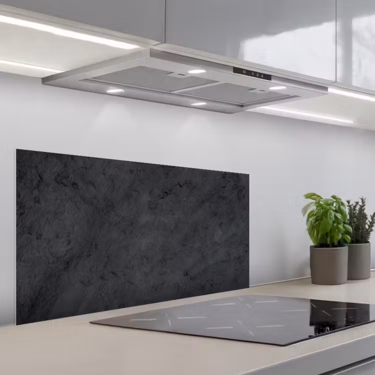 Grijs - Cement - Beton - Industrieel - Structuur keuken achterwand spatscherm middel -3d_schuin