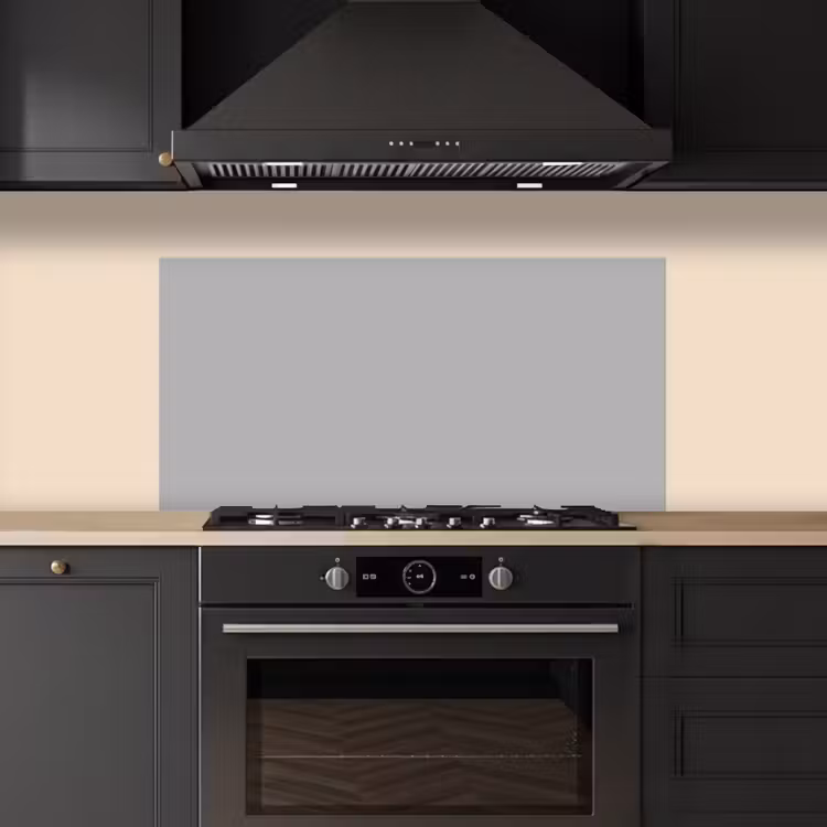 Grijs - Effen print keuken achterwand spatscherm middel 899 -sfeer1