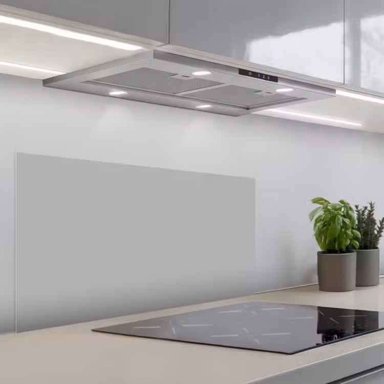 Grijs - Effen print keuken achterwand spatscherm middel 899 -3d_schuin