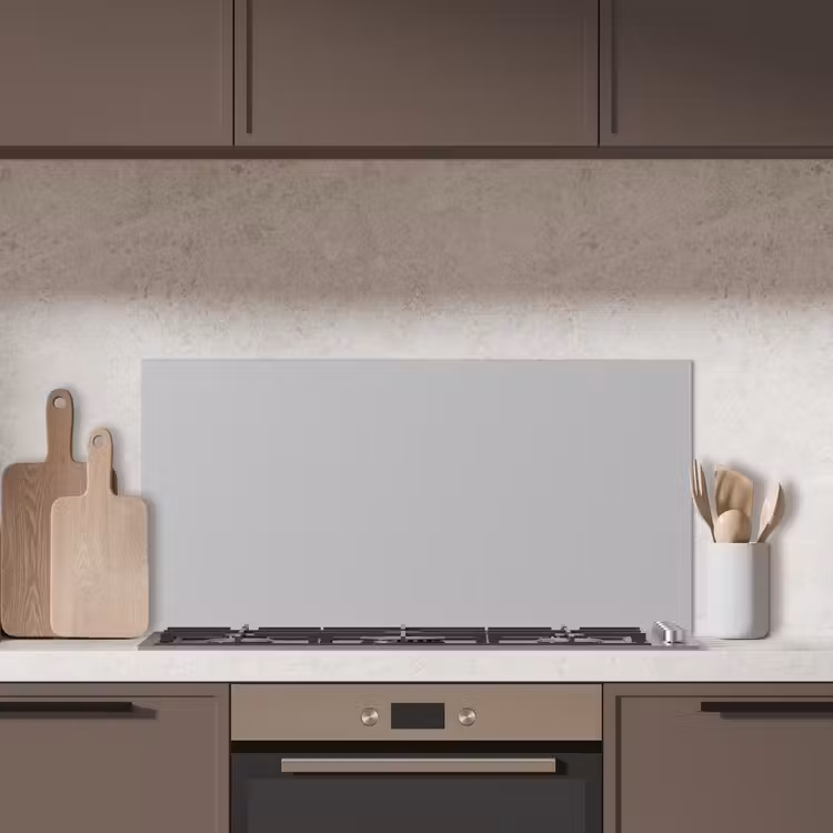 Grijs - Effen print keuken achterwand spatscherm middel 899 -sfeer2