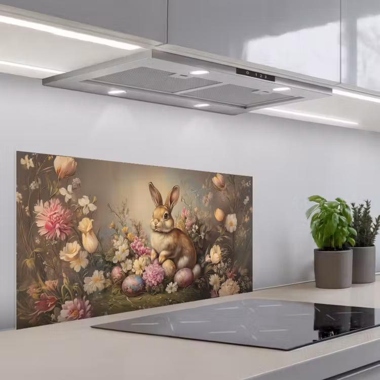 Haas - Stilleven - Bloemen keuken achterwand spatscherm middel -3d_schuin