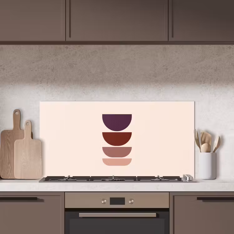 Harmonieus - Symmetrisch - Rood keuken achterwand spatscherm middel -sfeer2