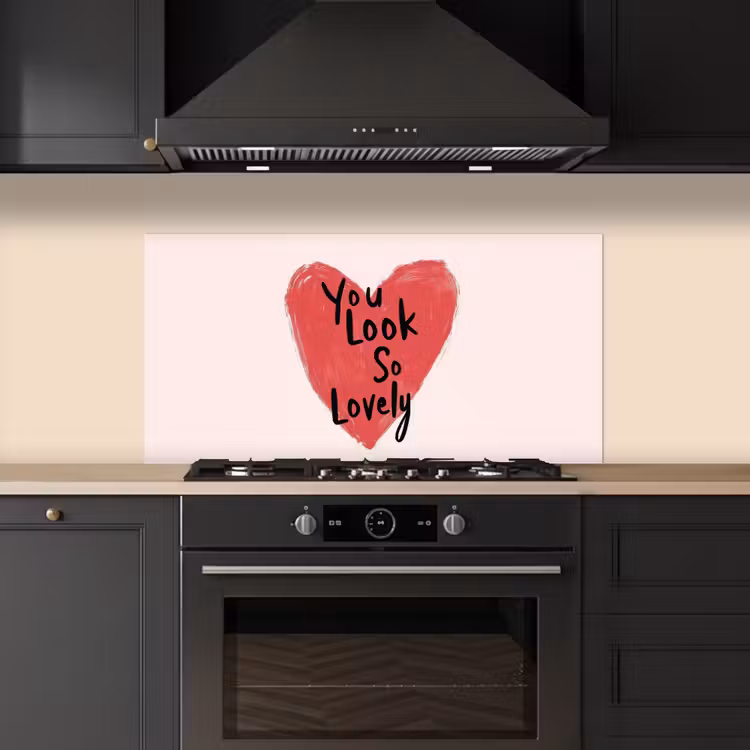 Hart - Rood - Valentijn keuken achterwand spatscherm middel -sfeer1