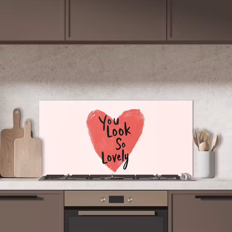 Hart - Rood - Valentijn keuken achterwand spatscherm middel -sfeer2