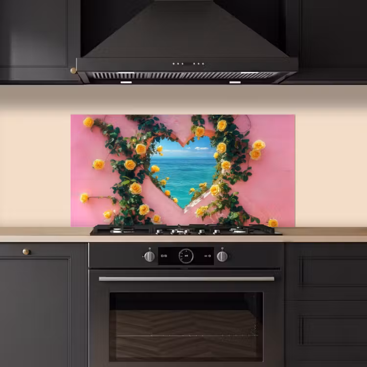 Hart - Zee - Muur keuken achterwand spatscherm middel -sfeer1