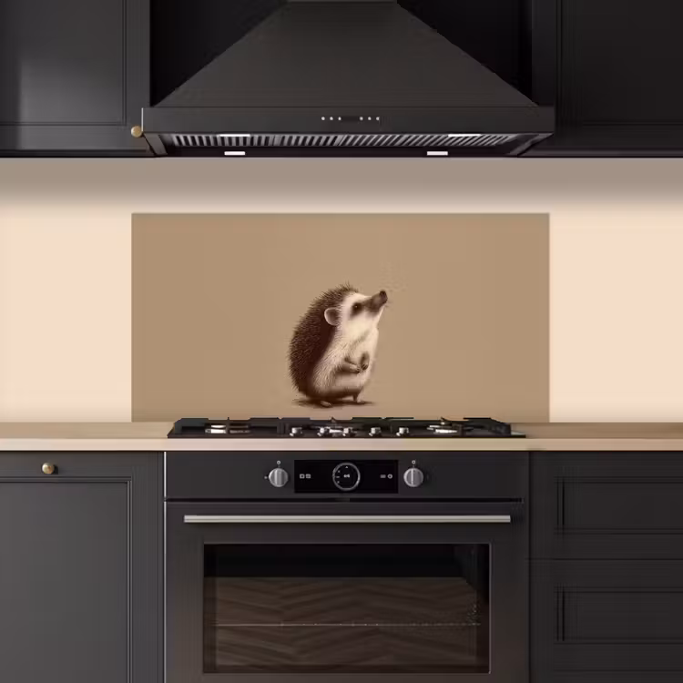 Egel - Snuitje - Bruin - Stekels keuken achterwand spatscherm middel -sfeer1