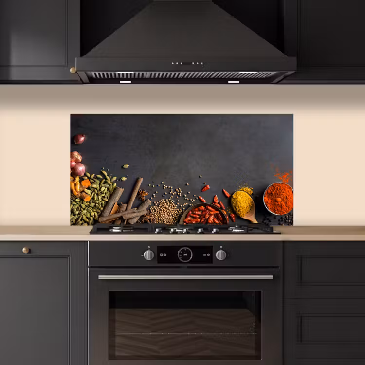 Kruiden - Eten - Specerijen - Zwart - Paprika - Kaneel keuken achterwand spatscherm middel -sfeer1