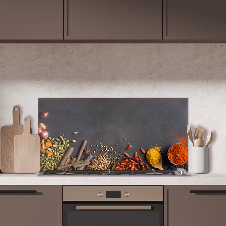 Kruiden - Eten - Specerijen - Zwart - Paprika - Kaneel keuken achterwand spatscherm middel -sfeer2