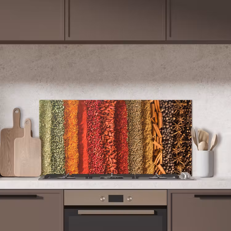 Kruiden - Specerijen - Kleurrijk keuken achterwand spatscherm middel -sfeer2