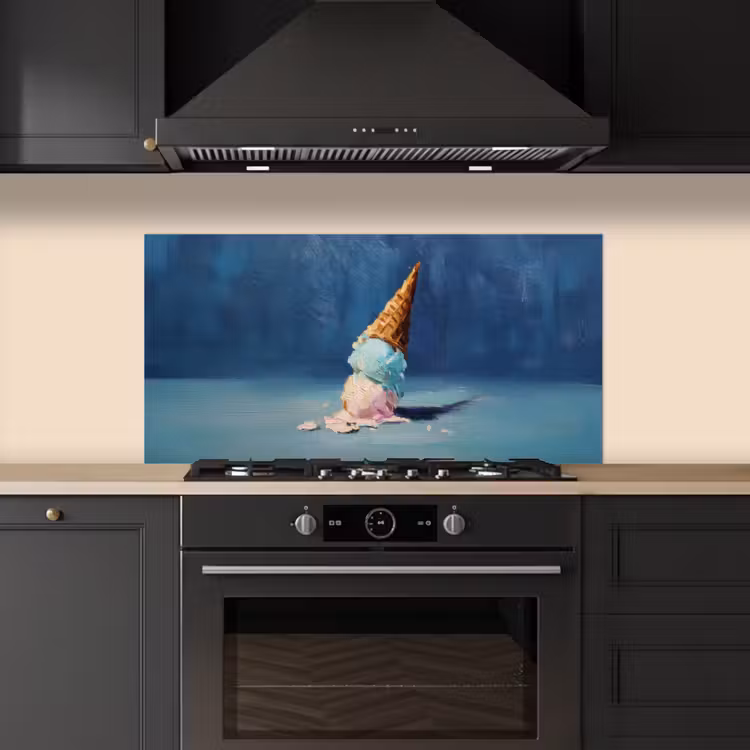 Ijshoorn - Bolletjes - Smelt - Roze keuken achterwand spatscherm middel -sfeer1