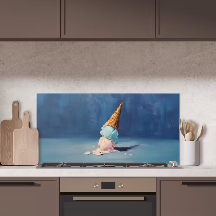 Ijshoorn - Bolletjes - Smelt - Roze keuken achterwand spatscherm middel -sfeer2