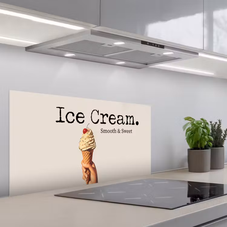 Ice cream - Softijs - Kleurrijk - Kers keuken achterwand spatscherm middel -3d_schuin