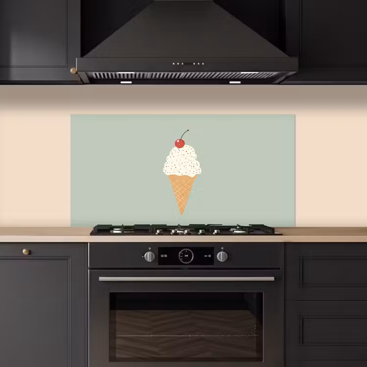 Illustratie - Ijsje - Spikkels - Kers keuken achterwand spatscherm middel -sfeer1