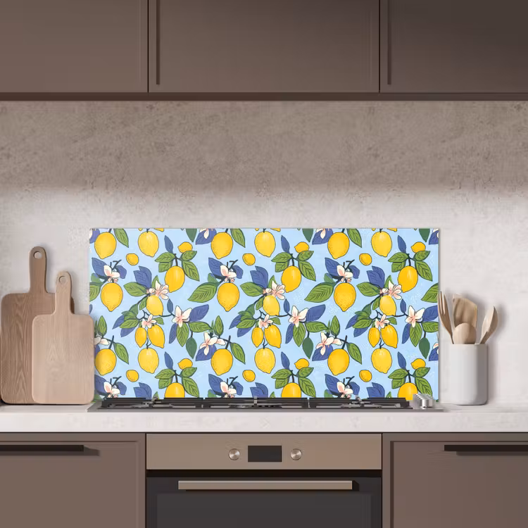Illustratie - Citroen - Patroon keuken achterwand spatscherm middel 899 -sfeer2