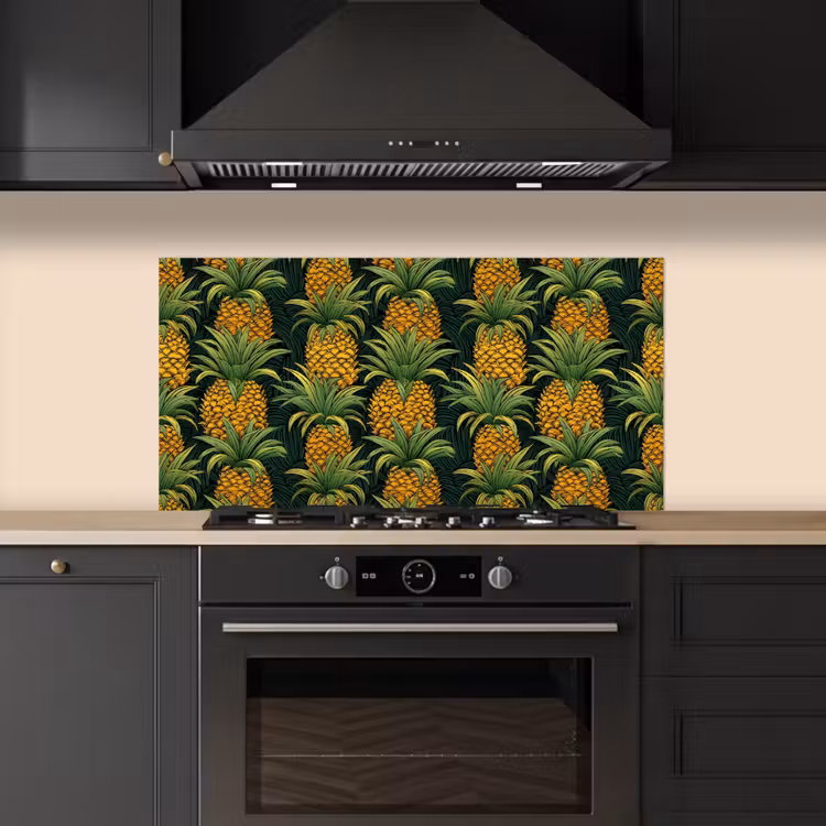 Illustratie - Patroon - Ananas keuken achterwand spatscherm middel 899 -sfeer1