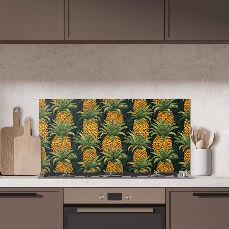 Illustratie - Patroon - Ananas keuken achterwand spatscherm middel 899 -sfeer2