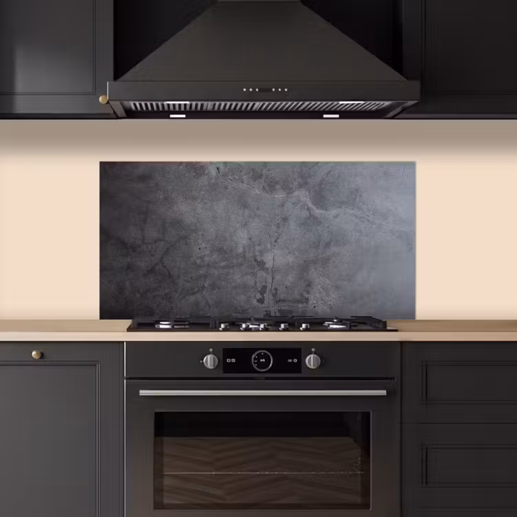 Industrieel - Beton - Grijs - Leisteen - Retro keuken achterwand spatscherm middel -sfeer1