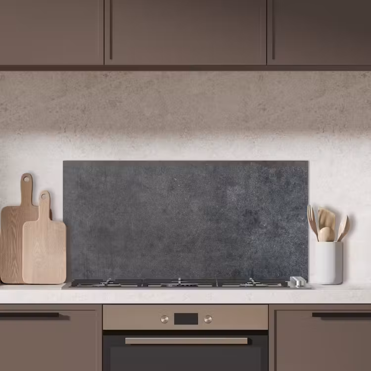 Industrieel - Leisteen - Grijs - Structuur - Beton keuken achterwand spatscherm middel -sfeer2