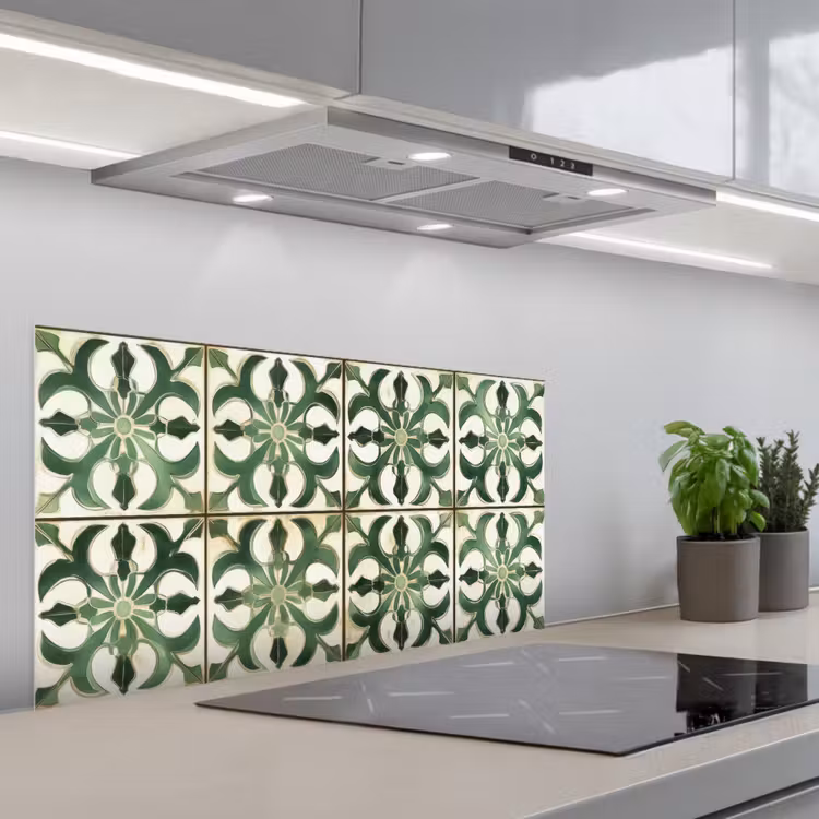 Interieur - Keramiek - Decoratie - Spaans keuken achterwand spatscherm middel -3d_schuin