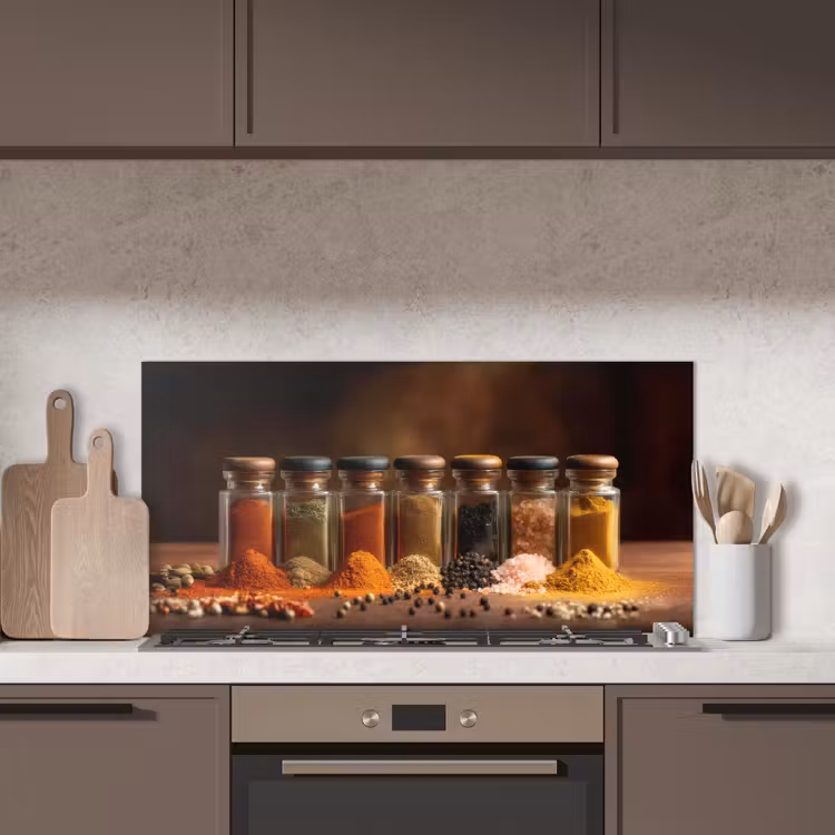 Potjes - Kruiden - Specerijen - Korrels keuken achterwand spatscherm middel -sfeer2