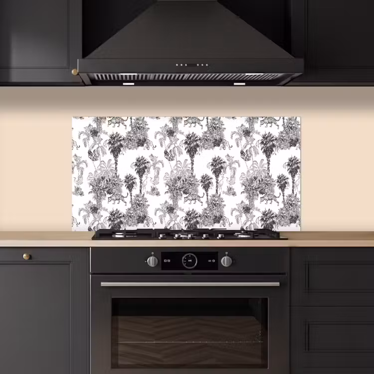 Jungle - Dieren - Grijs keuken achterwand spatscherm middel 899 -sfeer1