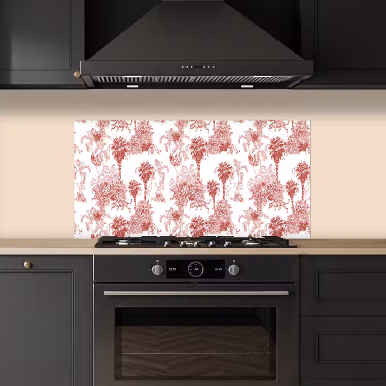 Jungle - Natuur - Rood keuken achterwand spatscherm middel 899 -sfeer1