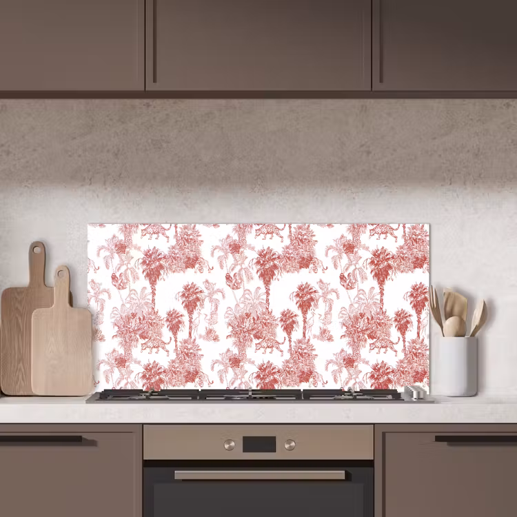Jungle - Natuur - Rood keuken achterwand spatscherm middel 899 -sfeer2