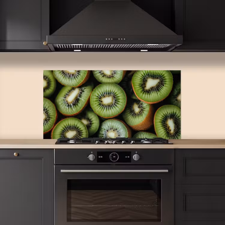 Kiwi - Fruit - Groen keuken achterwand spatscherm middel -sfeer1
