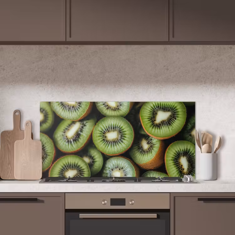 Kiwi - Fruit - Groen keuken achterwand spatscherm middel -sfeer2