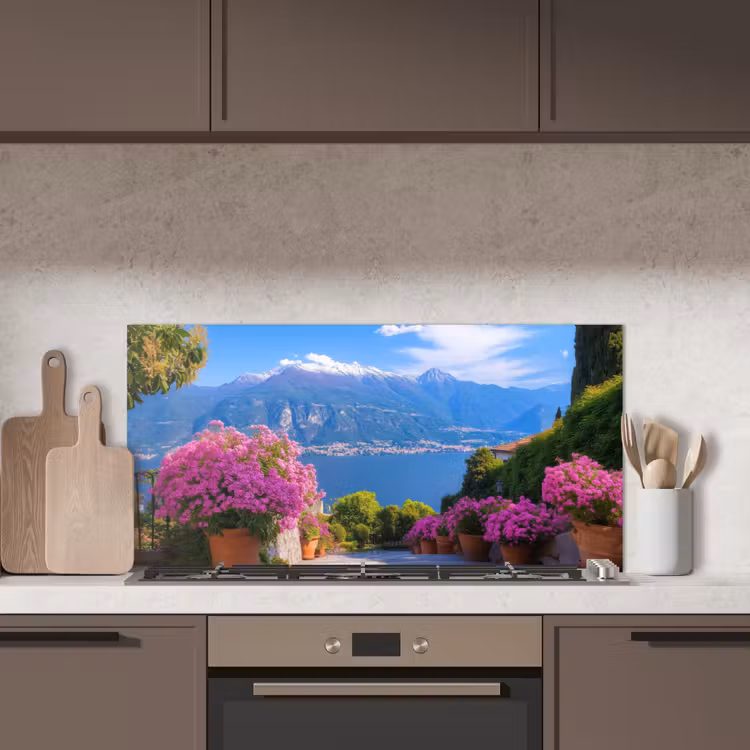 Lake Como - Italië - Landschap keuken achterwand spatscherm middel -sfeer2