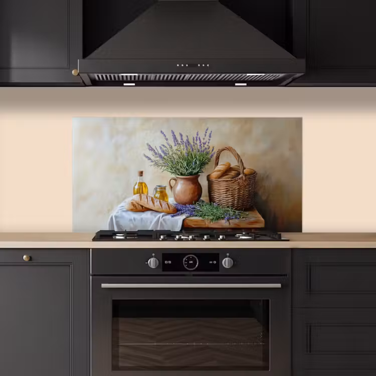 Lavendel - Brood - Stilleven keuken achterwand spatscherm middel -sfeer1