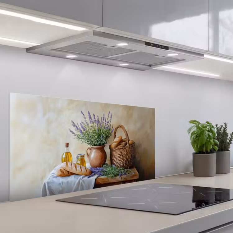 Lavendel - Brood - Stilleven keuken achterwand spatscherm middel -3d_schuin