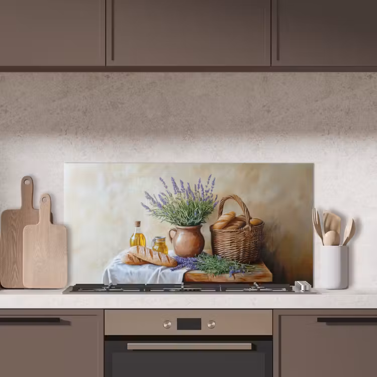Lavendel - Brood - Stilleven keuken achterwand spatscherm middel -sfeer2