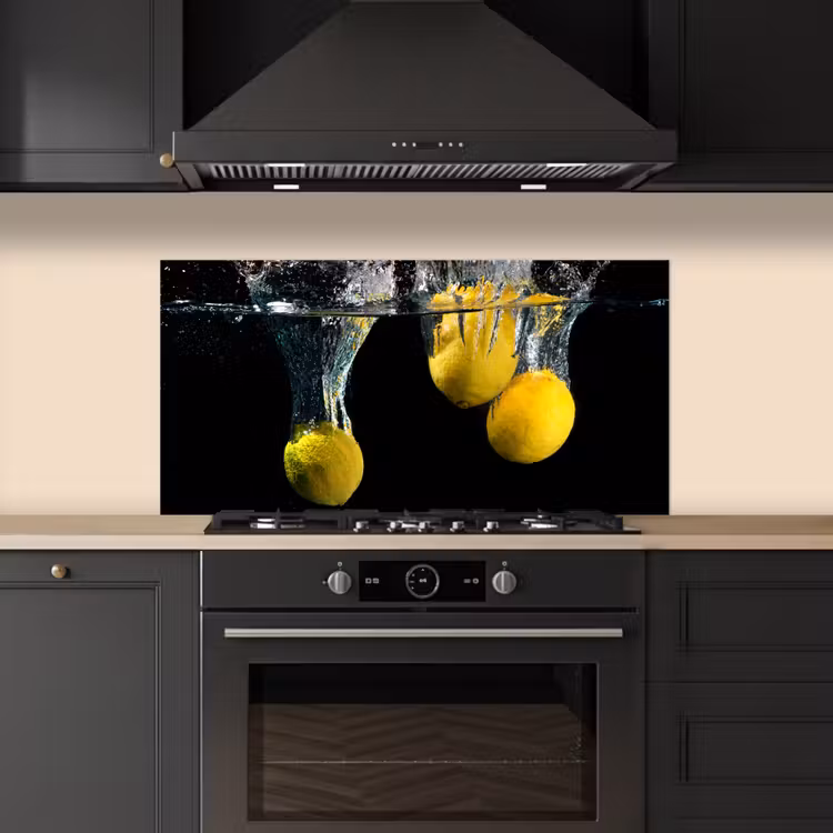Citroen - Fruit - Stilleven - Water - Geel keuken achterwand spatscherm middel -sfeer1