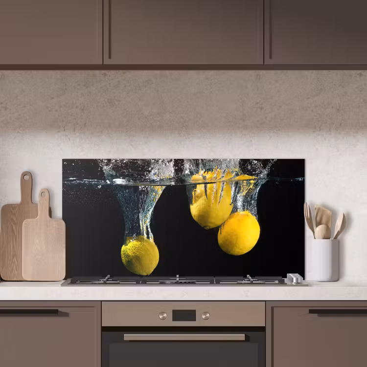 Citroen - Fruit - Stilleven - Water - Geel keuken achterwand spatscherm middel -sfeer2