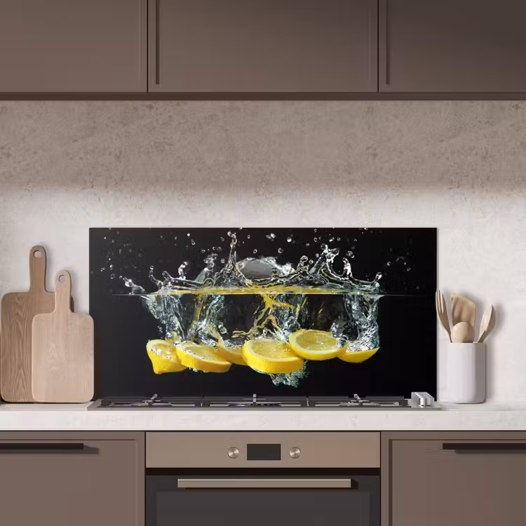 Citroen - Fruit - Geel - Stilleven - Water keuken achterwand spatscherm middel -sfeer2