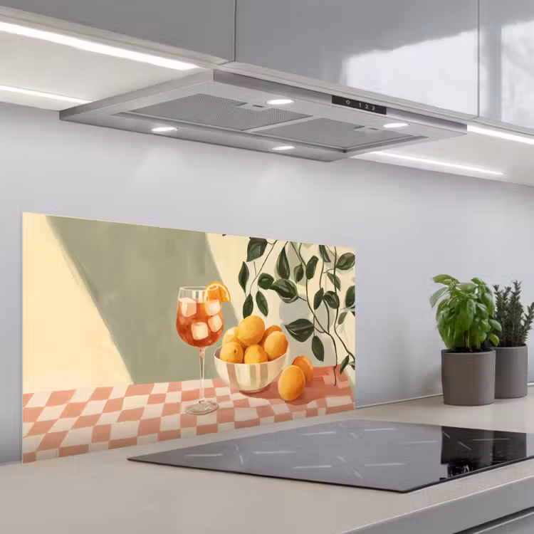 Citroenen - Glas - Tafelkleed - Geblokt keuken achterwand spatscherm middel -3d_schuin