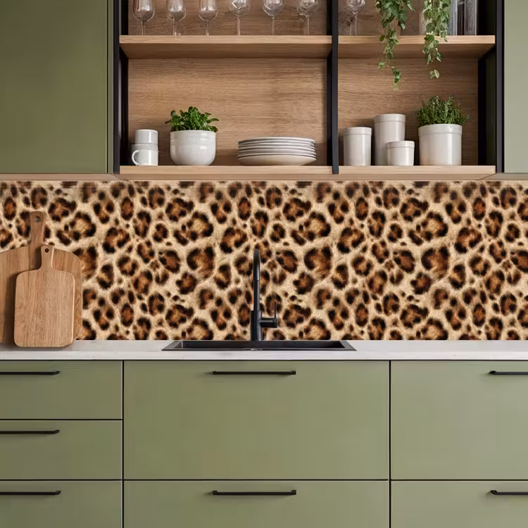 Luipaard - Vacht - Bruin keuken achterwand 2 groot 857 -sfeer3