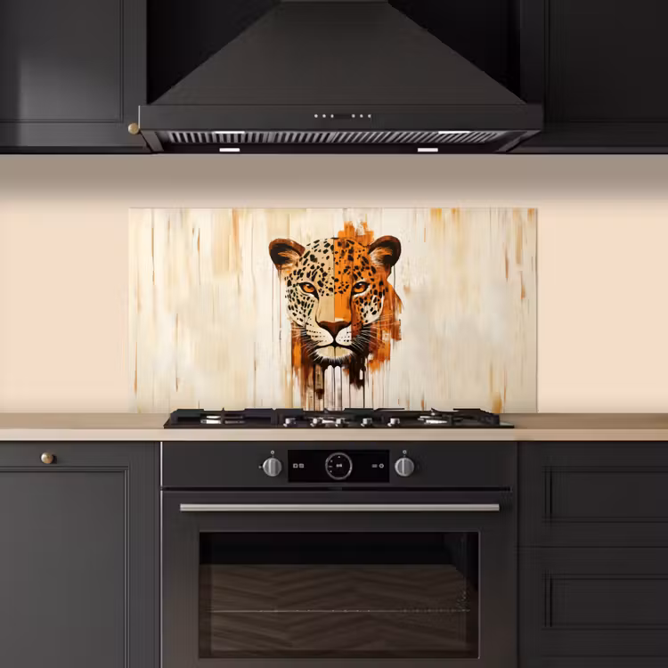 Luipaard - Symmetrisch - Strepen keuken achterwand spatscherm middel -sfeer1