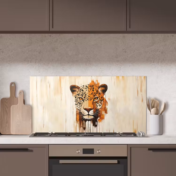 Luipaard - Symmetrisch - Strepen keuken achterwand spatscherm middel -sfeer2