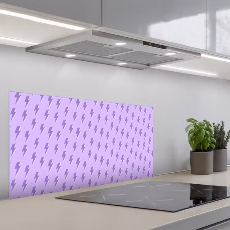 Bliksem - Paars - Lila keuken achterwand spatscherm middel 899 -3d_schuin
