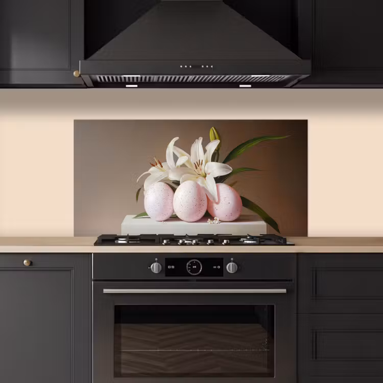 Lelies - Eieren - Pasen keuken achterwand spatscherm middel -sfeer1