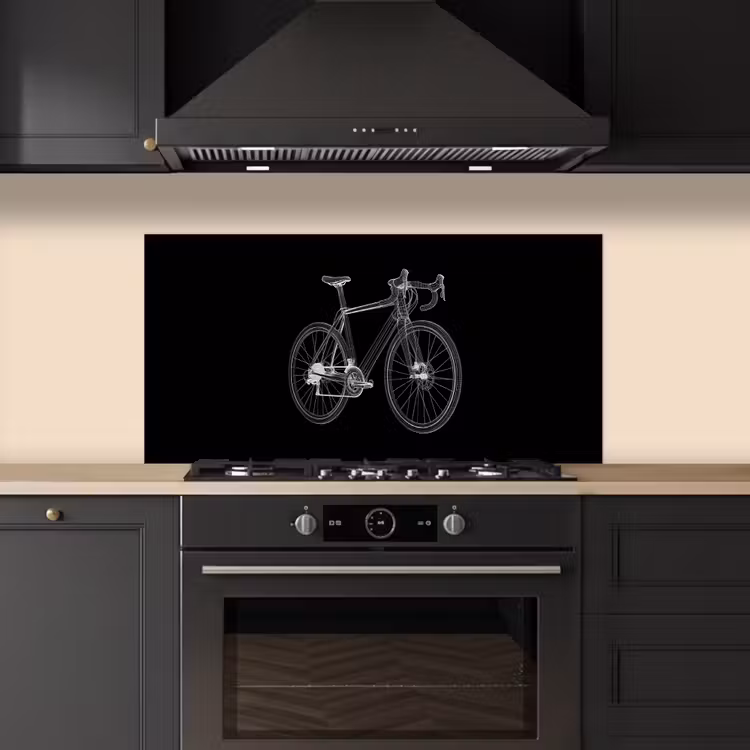 Lijnen - Illustratie - Wit keuken achterwand spatscherm middel -sfeer1