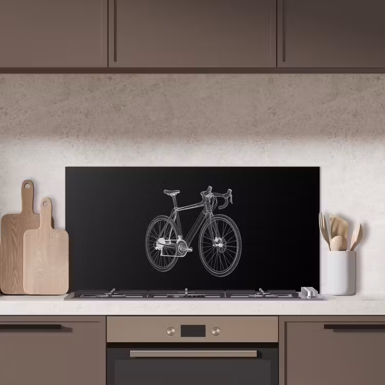 Lijnen - Illustratie - Wit keuken achterwand spatscherm middel -sfeer2