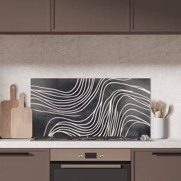 Lijnen - Patroon - Abstract - Wit keuken achterwand spatscherm middel -sfeer2