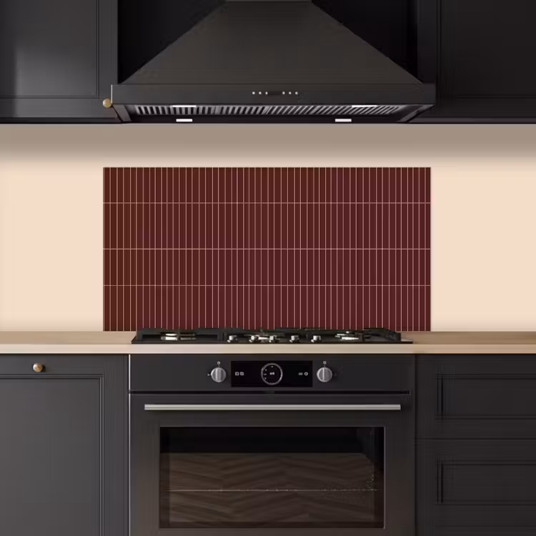 Lijnen - Patroon - Bordeaux keuken achterwand spatscherm middel 899 -sfeer1