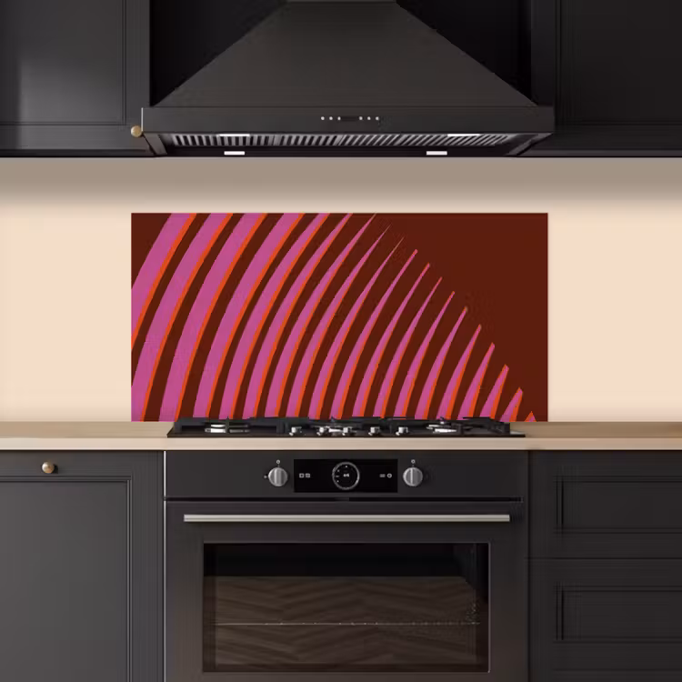 Lijnen - Rood - Beweging keuken achterwand spatscherm middel -sfeer1